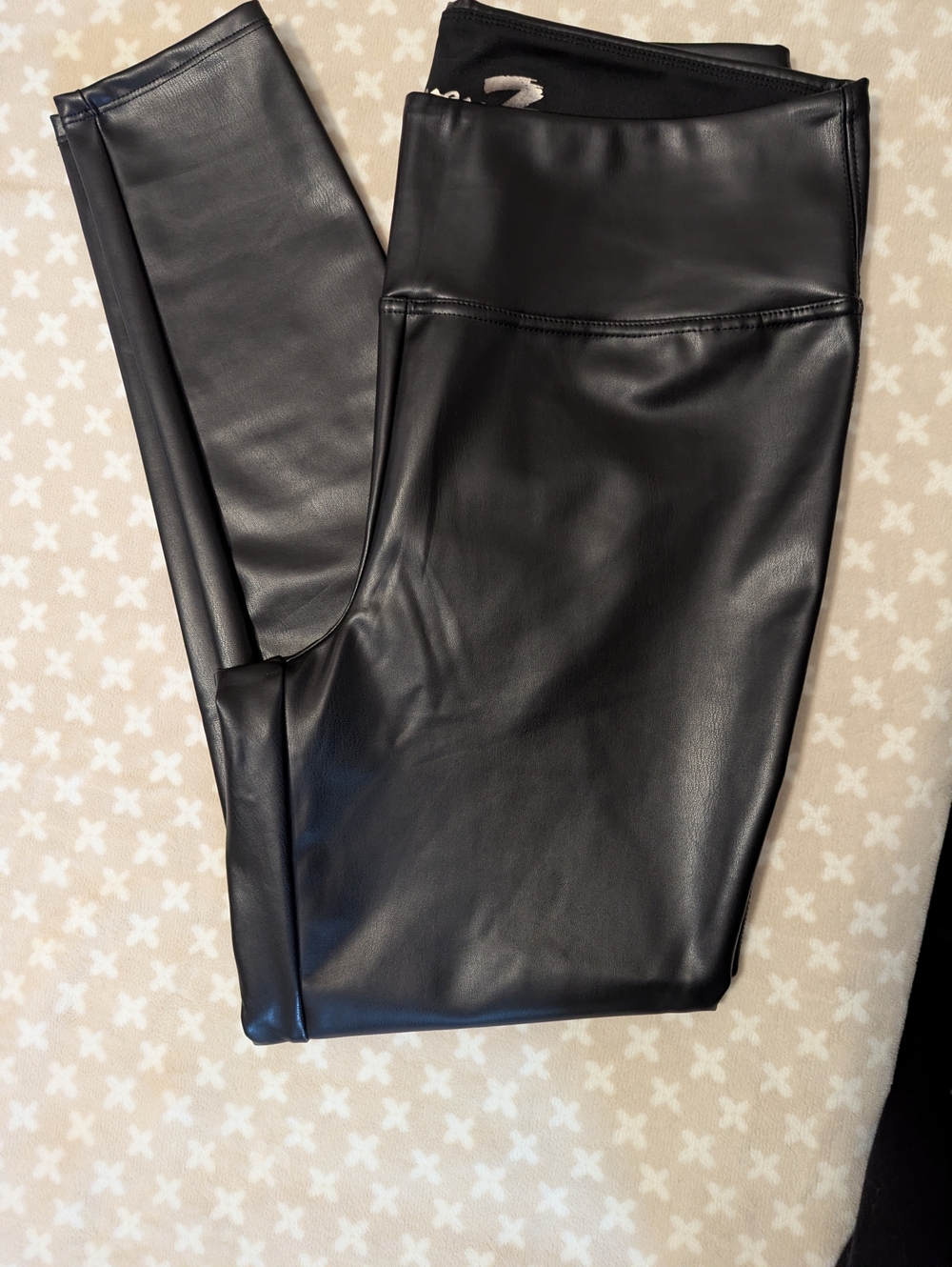 Seven7 Black Faux Leather Leggings